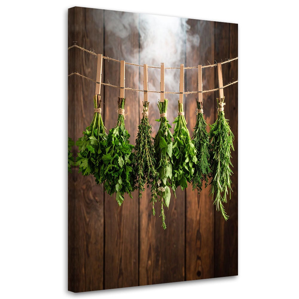 Obraz do kuchni jadalni restauracji, Zioła przyprawy 40x60