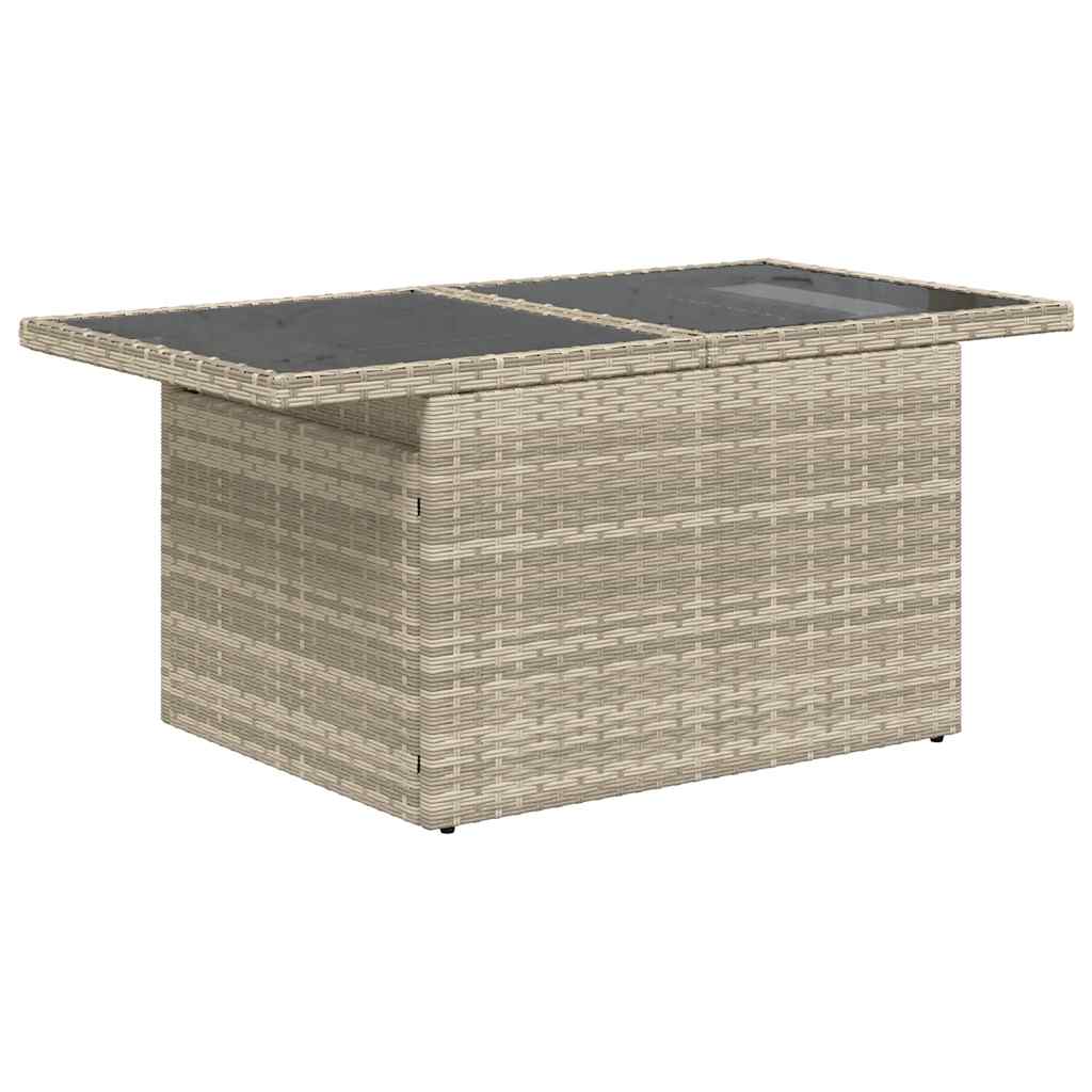 Set Divano da Giardino 9pz con Cuscini Grigio Chiaro Polyrattan vidaXL - 4