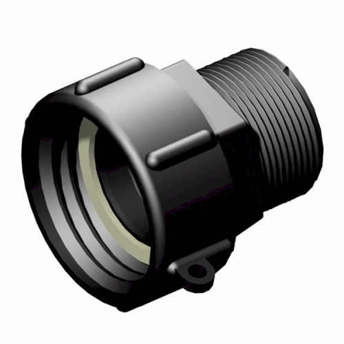 Raccordo per cisterna IBC S60*6 con valvola a sfera in ottone e attac