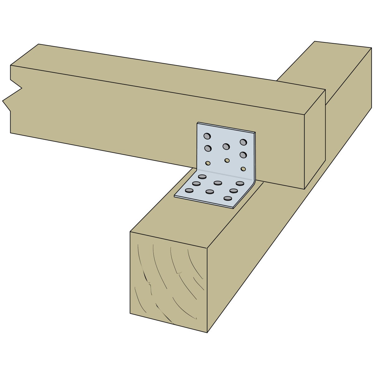 Equerre Simple INOX 60x60x60x2,5mm - SIMPSON - 2
