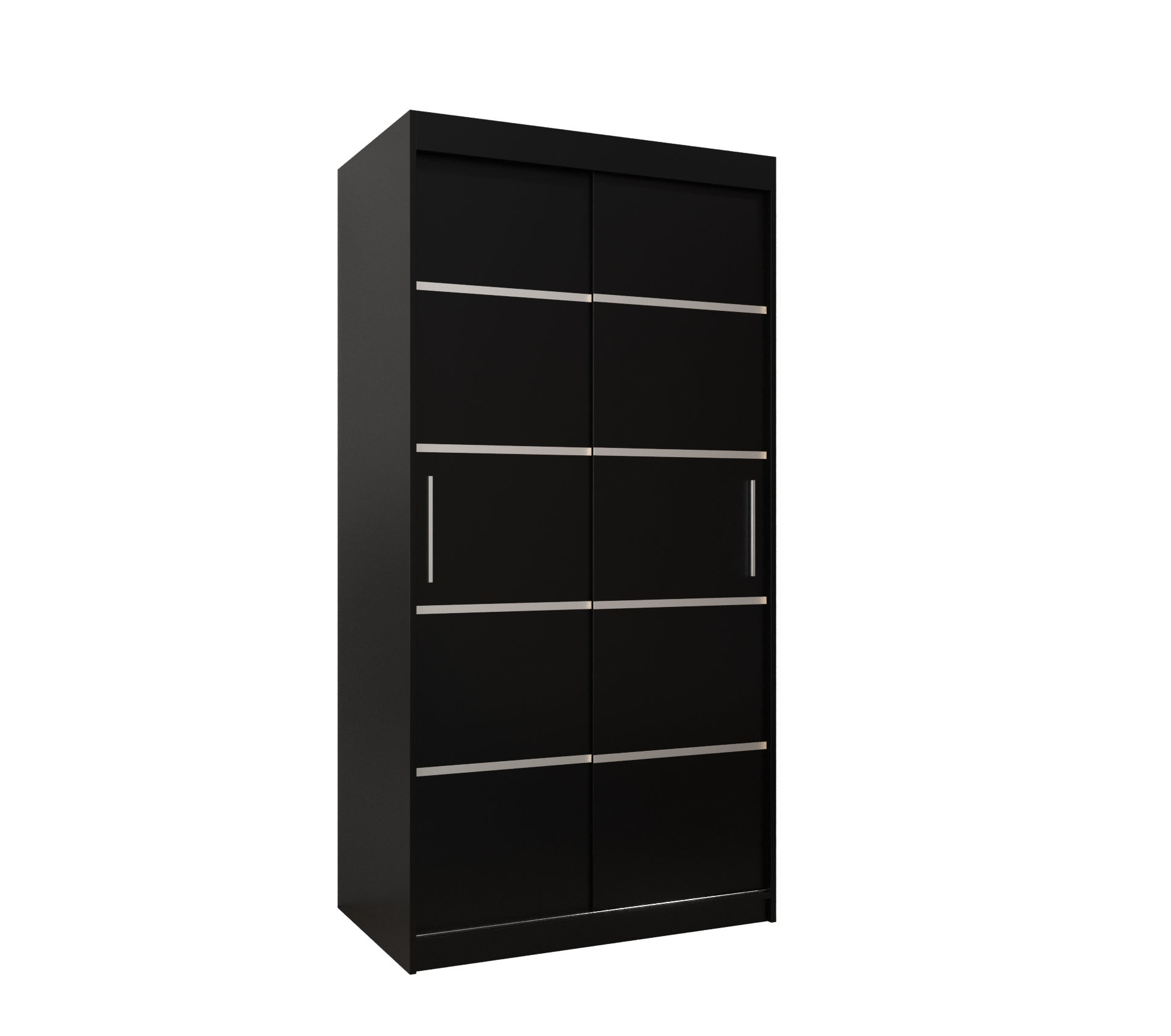 Szafa przesuwna garderoba Verona 1 100 x 62 x 200 cm Czarny + Czarny - Abiks Meble