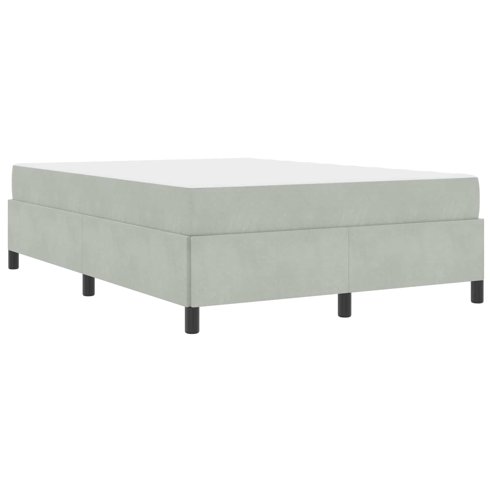 Cadre de lit en tissu gris clair 140 x 200 cm - 4