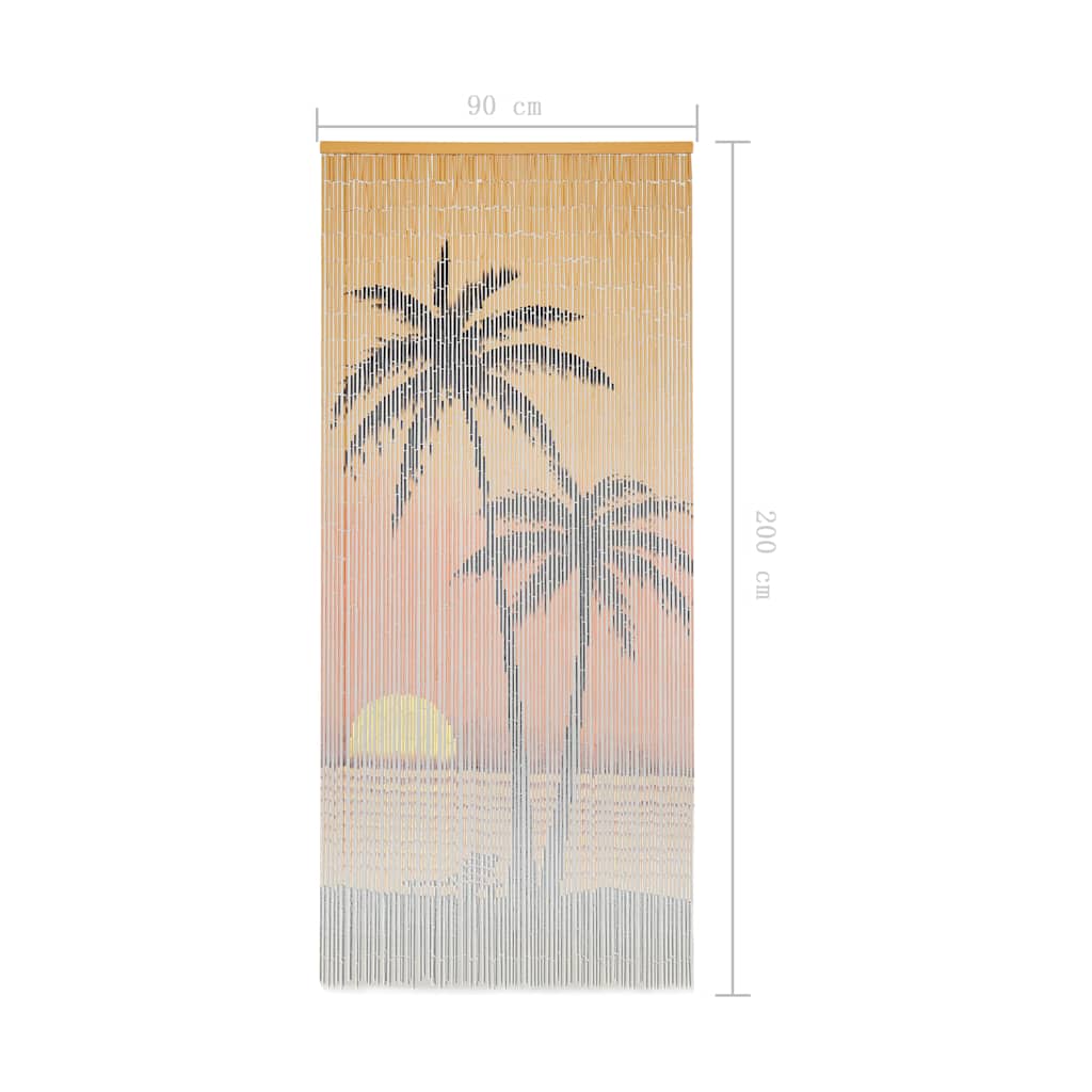 vidaXL Rideau de porte contre insectes Bambou 90 x 200 cm - 5