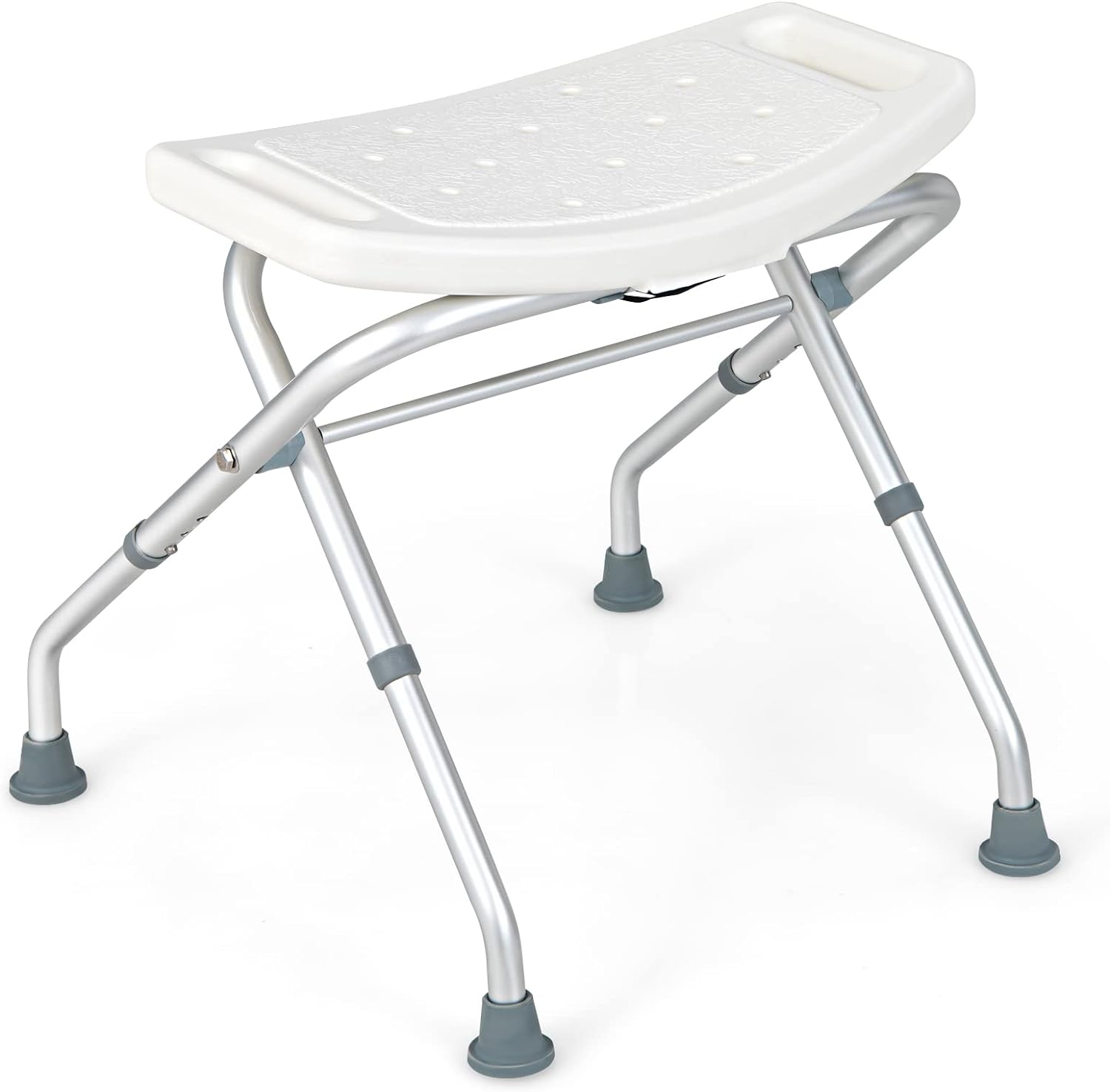 Taboret prysznicowy z regulacją wysokości, ławka prysznicowa aluminiowa, udźwig 150 kg, taboret łazienkowy, krzesło prysznicowe, kolor