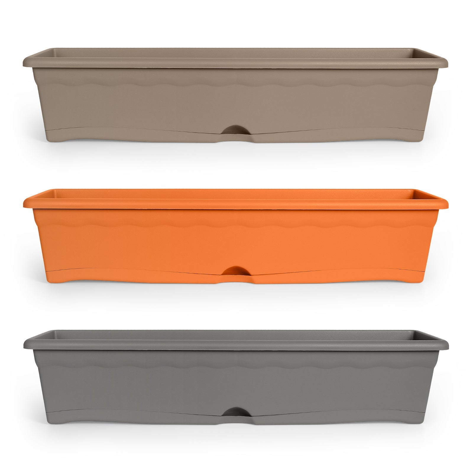 Jardinière avec plaque intégrée couleur anthracite 80x20cm - 2