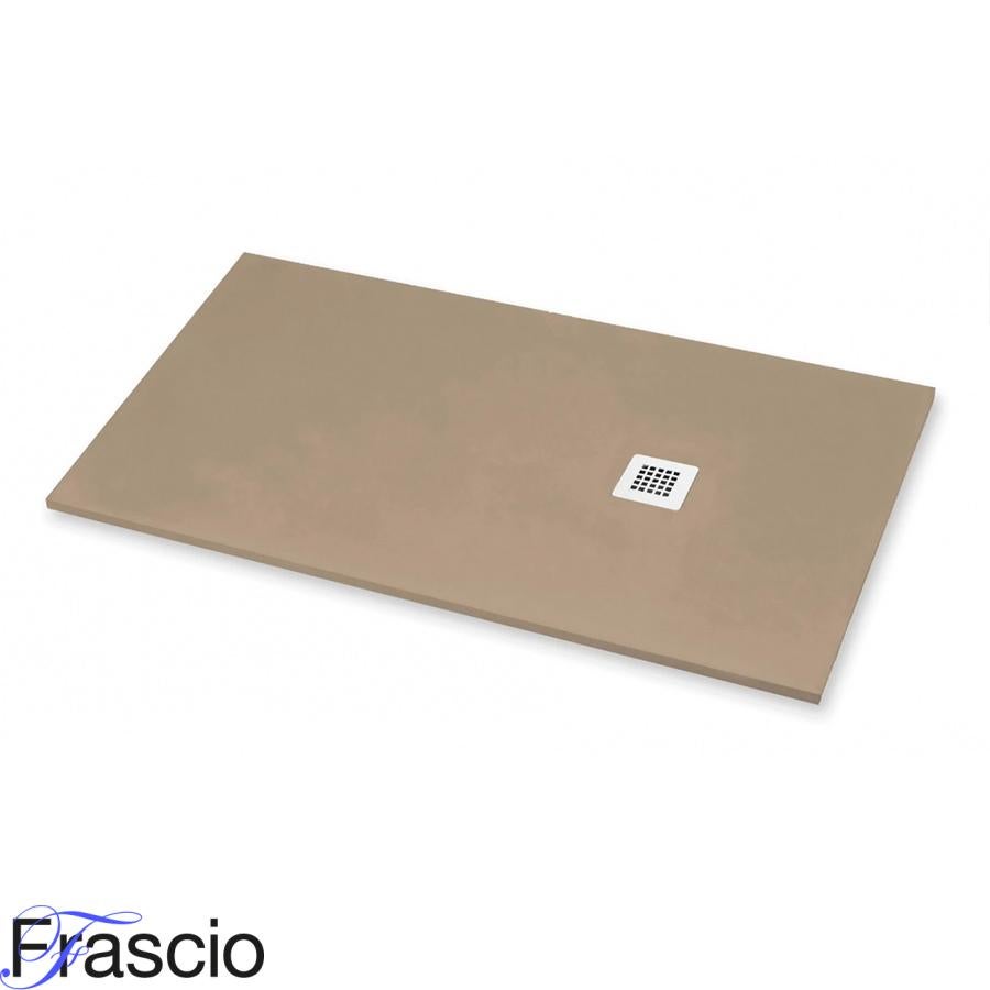 Brodzik Vulcano Line Slim 70x90 cm w kolorze beżowym RAL 1019 z żywicy syntetycznej i proszku marmurowego z wolnym odpływem - FRASCIO