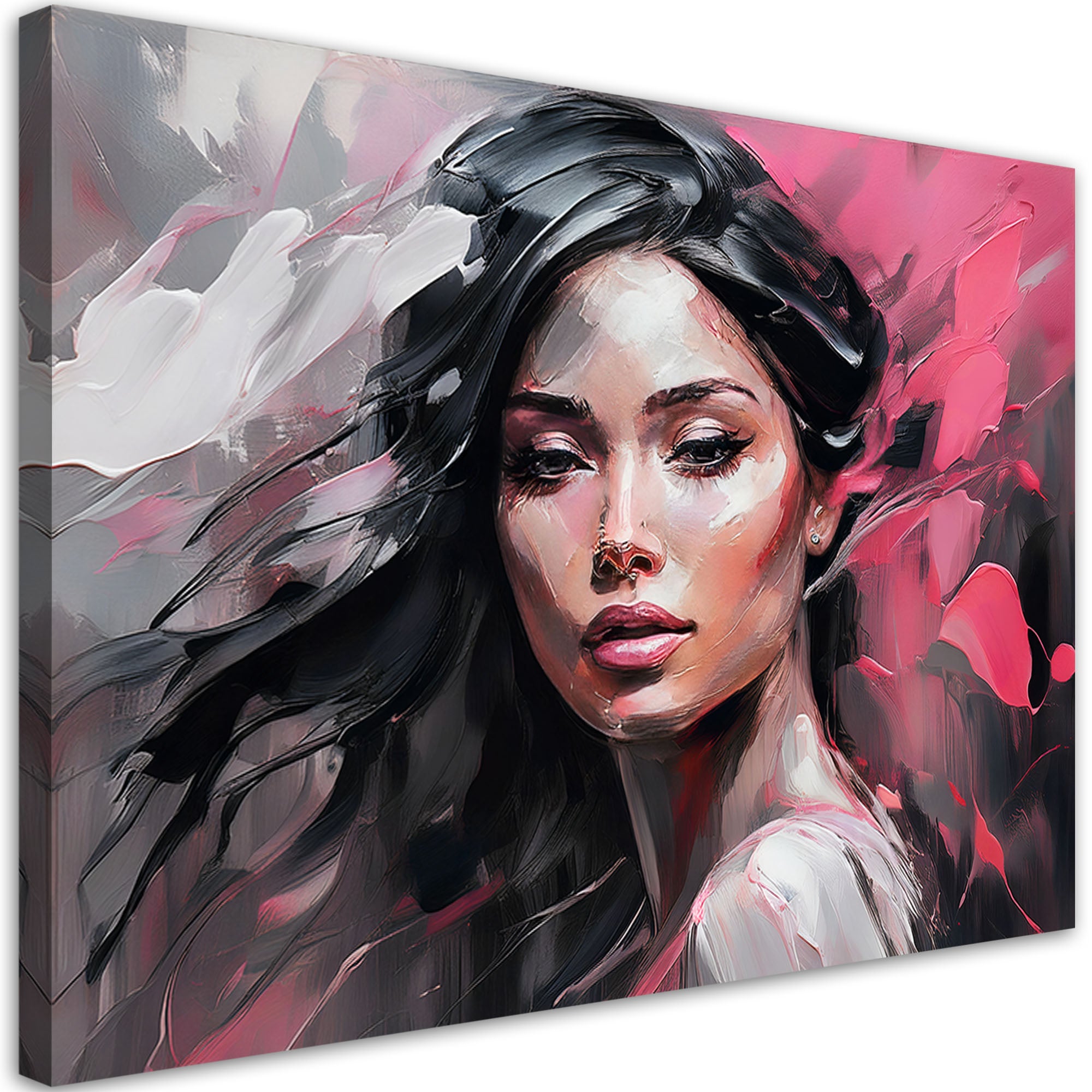Obraz na płótnie, Kobieta Glamour Różowy 90x60