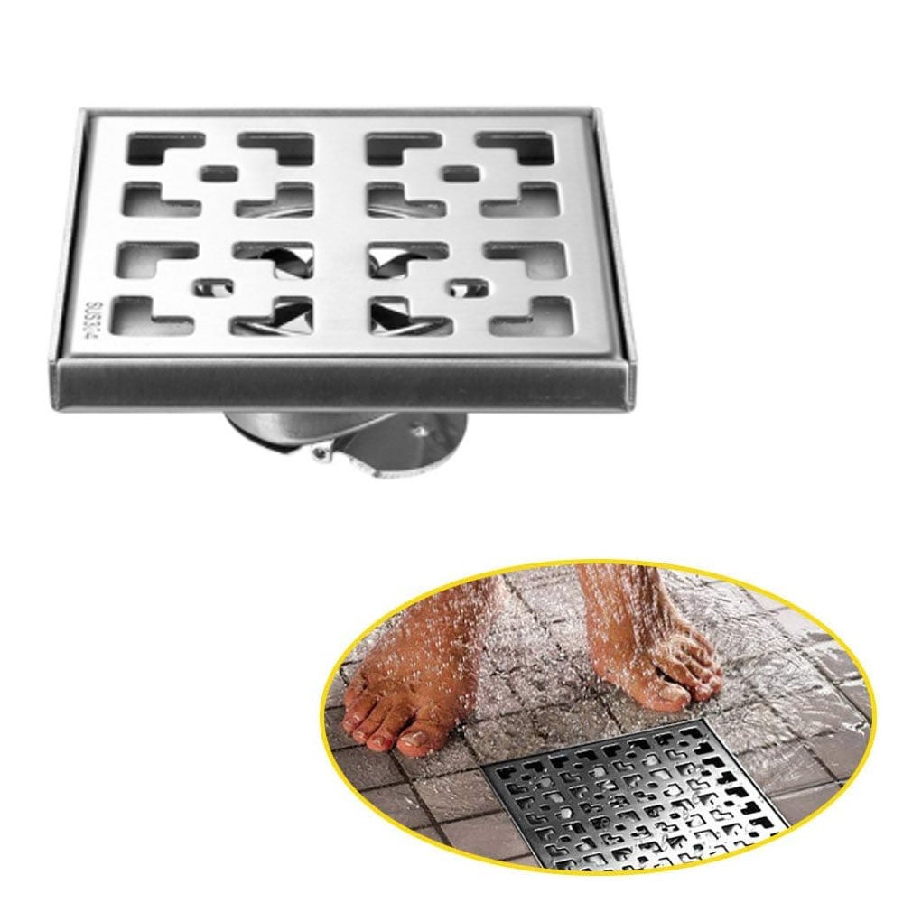 Odpływ prysznicowy - 15×15 cm - Odpływ prysznicowy - Odpływ z filtrem na włosy