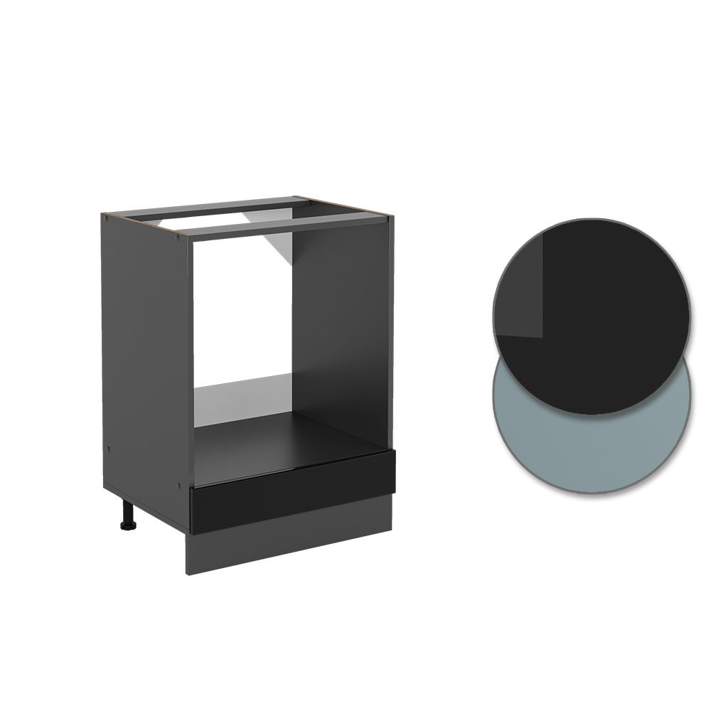 Vicco Meuble pour four R-Line, Noir Haute brillance, 60cm sans PT - 4