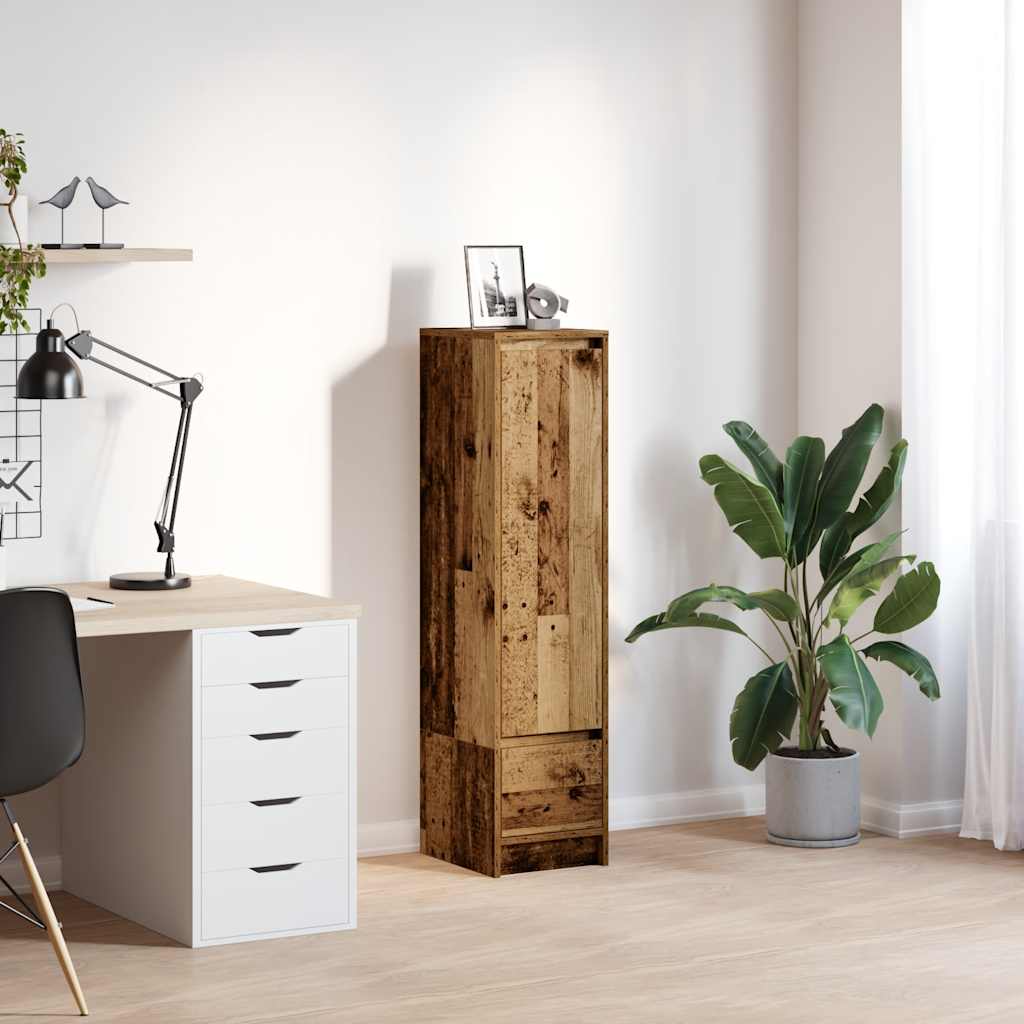 Aparador de madera vieja 29,5x34x119,5 cm madera de ingeniería