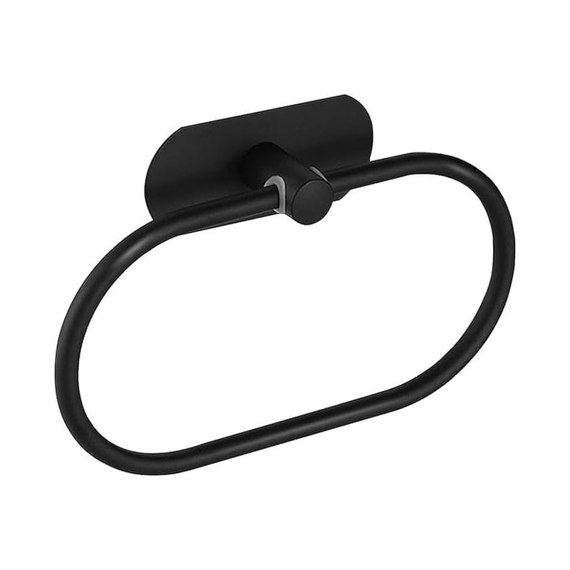 Nierdzewny samoprzylepny pierścień na ręczniki ze stali nierdzewnej do łazienki, montaż ścienny ze stali nierdzewnej SUS 304, matowa czerń