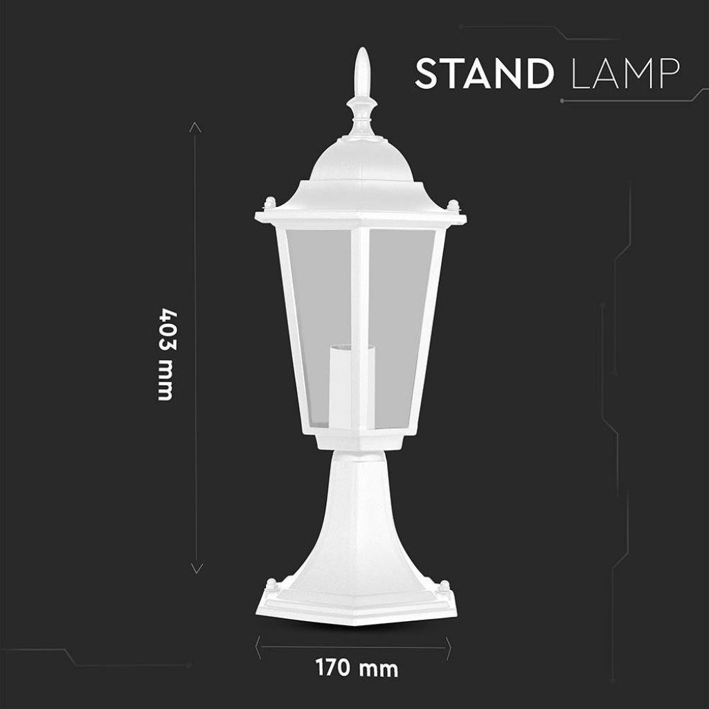 Lampada LED da Terra a Lanterna con Portalampada E27 (Max 60W) Colore Bianco l: 403mm IP44 - 3