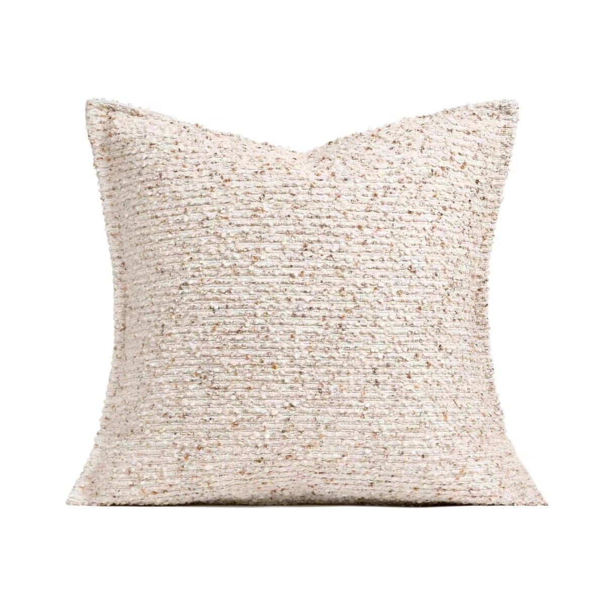 Poszewki na poduszki w paski 18x18, zestaw 1, teksturowany beż, eleganckie, nowoczesne, w stylu boho, akcent na farmę, kwadratowe, dekoracyjne na sofę
