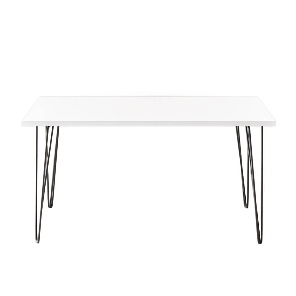 KOLM Biurko VOSS 138 x 68 cm do biura, gabinetu, pracowni Białe