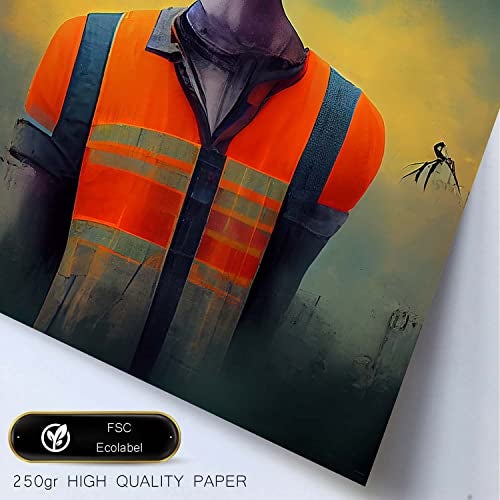 Nacnic Set De 3 Posters Presente Al Estilo De T Burton Ilustraciones De Profesiones Y Oficios Inspiradas En Arte Gótico Diseño Y A4 Marco Negro - 4