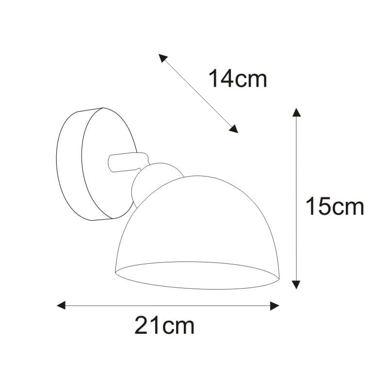 Kinkiet ścienny Hornet chromowany dymiony 1xE14x40W wym: 15 x 21 x 14 cm szkło IP20 Kaja