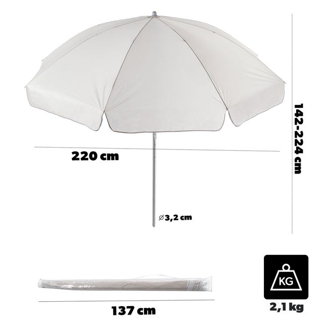 KADAX Ombrellone Rotondo Per Balcone, Giardino, Terrazza, Piscina E Spiaggia Ombrellone Regolabile In Altezza Ombrellone Da Giardino Marrone Ecru KADAX Ombrellone Rotondo Per Balcone, Giardino, Terrazza, Piscina E Spiaggia Ombrellone Regolabile In Altezza Ombrellone Da Giardino Marrone Ecru