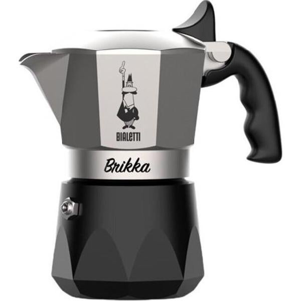 Bialetti brikka cafetera italiana 0,1 l negro, acero inoxidable