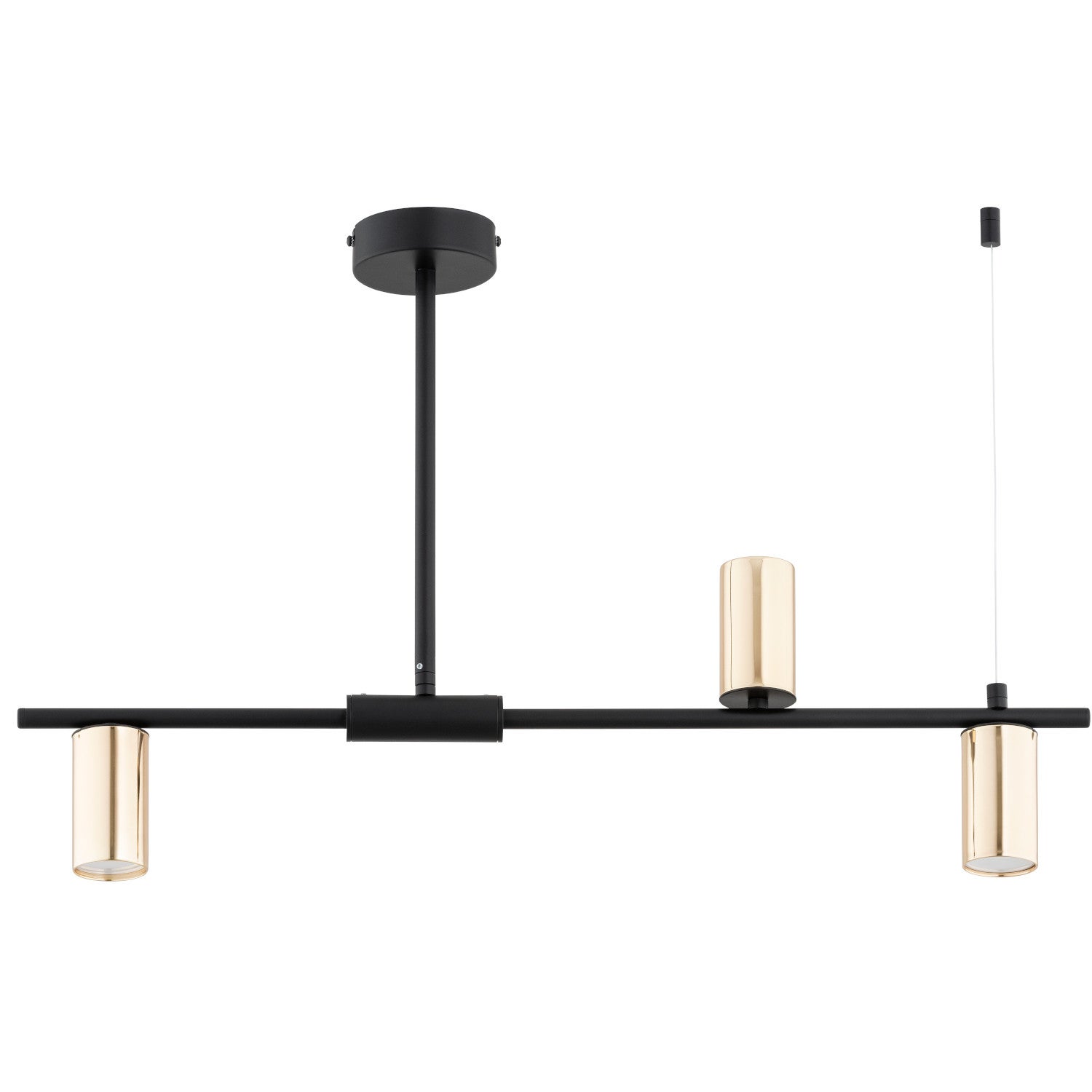 Lampa wisząca Uranos czarno-złota 5xGU10x10W wym: 48 x 74 x 10 cm metal Alfa