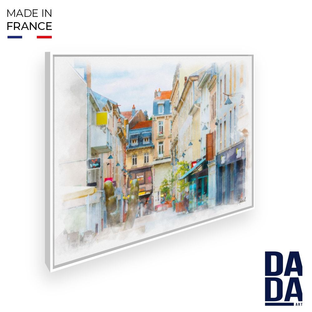 Tableau Rue de Épinal / 45x60cm / Cadre Blanc / Fabriqué en France ...