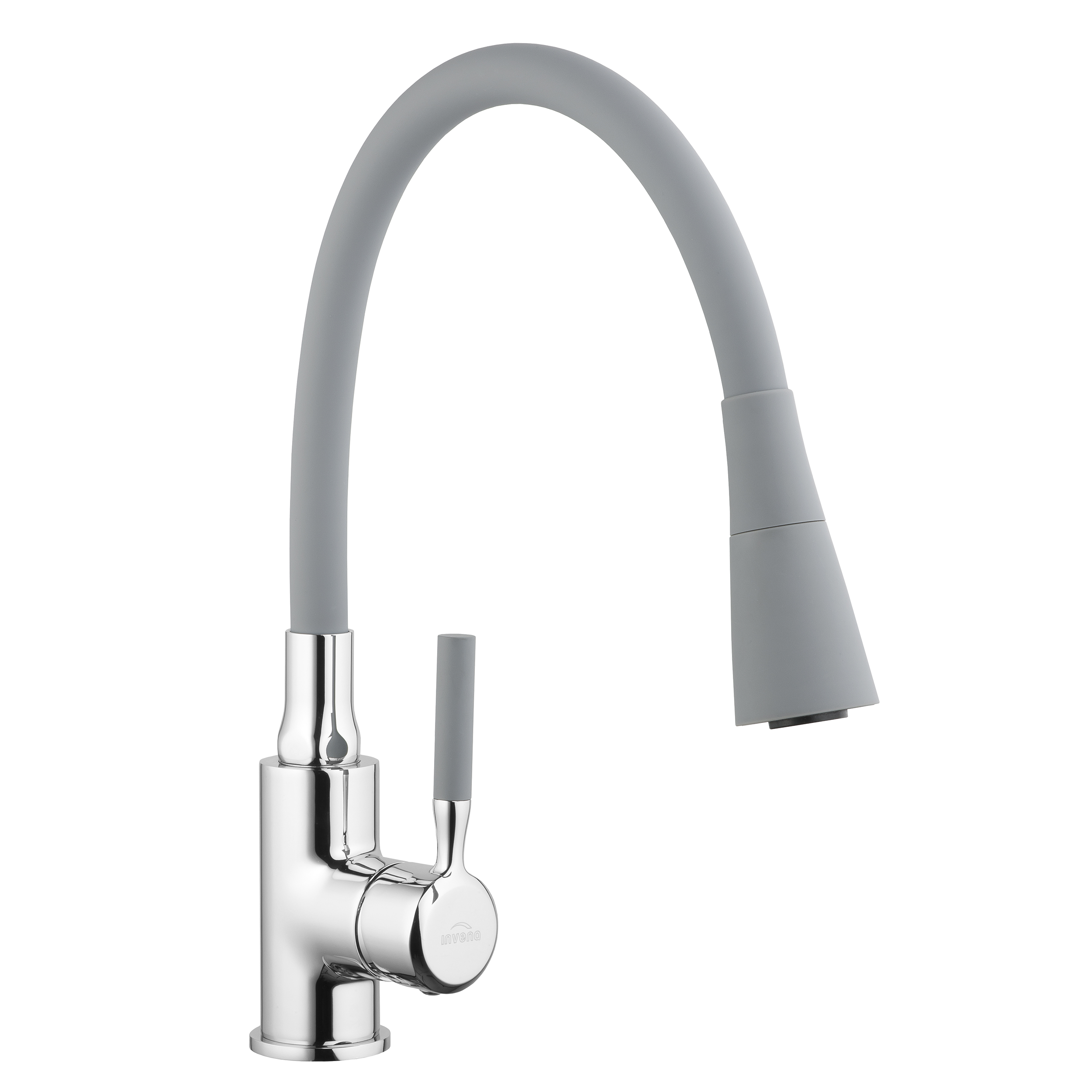 Bateria kuchenna Invena Hula z elastyczną 2f wylewką, szary