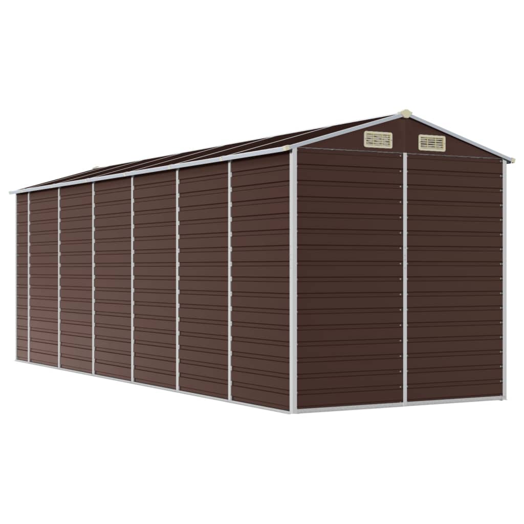 Maison Exclusive - Abri de jardin marron 191x555x198 cm acier galvanisé - 7