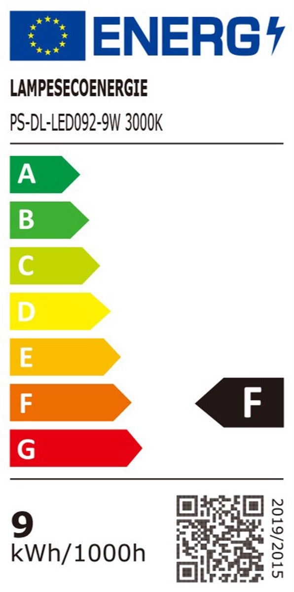 6 Spot LED Encastrable Extra Plat 9W Salle de Bain IP54 Blanc Chaud 3000K - 6