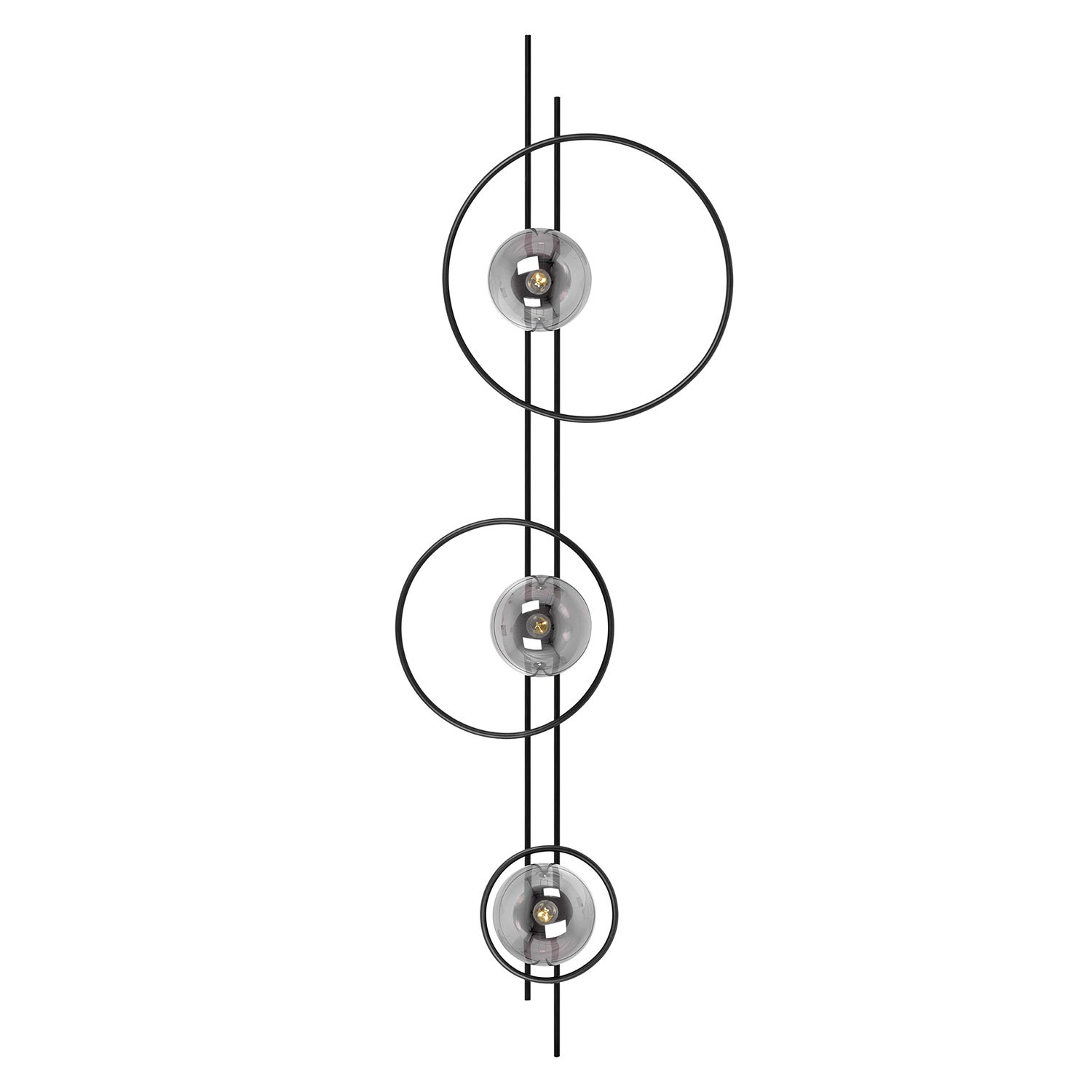 Kinkiet geometryczne kształty ASTRA grafitowo-czarny 3xE14x10W metal wym:143x47x18cm IP20 Kaja