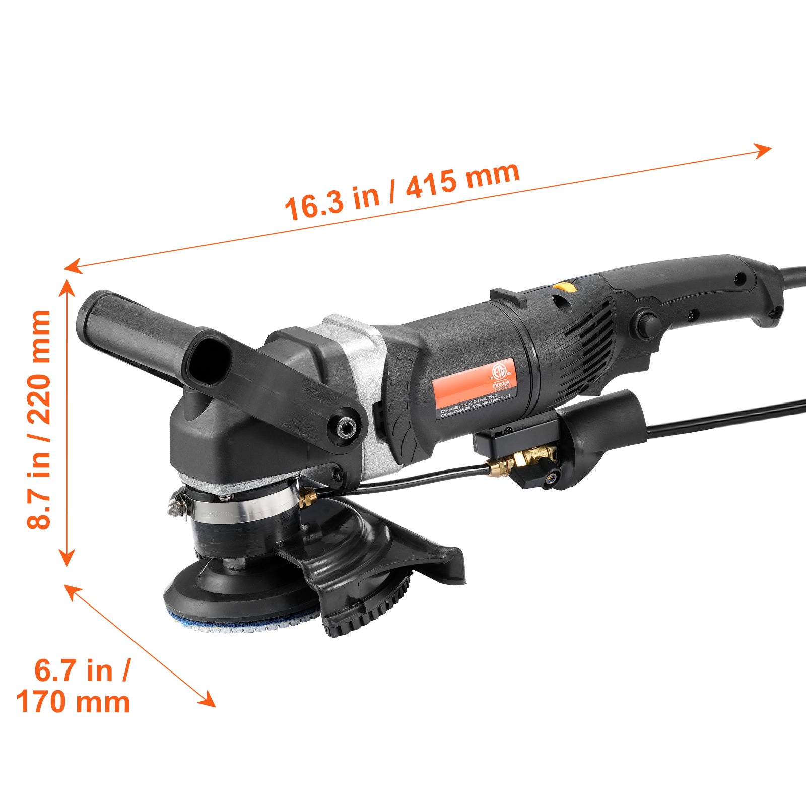 Polisseuse humide SucceBuy 800 W,meuleuse béton 4 po avec 6 vitesses et 7 kits de polissage,pour marbre,granit,pierre,roche,carrelage - 2