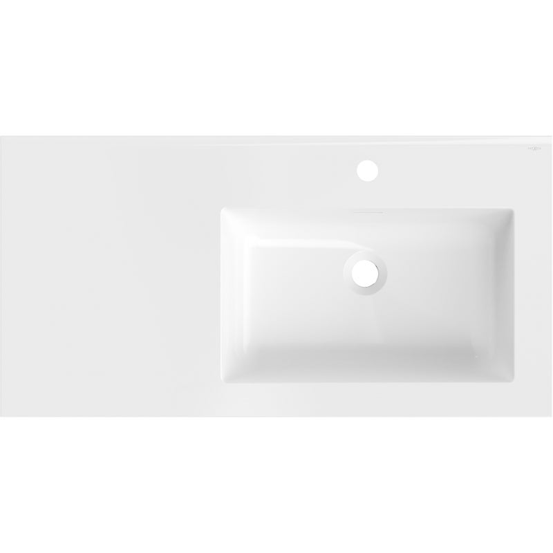 Mexen Otis lavabo encastré à droite 91 x 46,5 cm, blanc brillant - 25189000P - 2