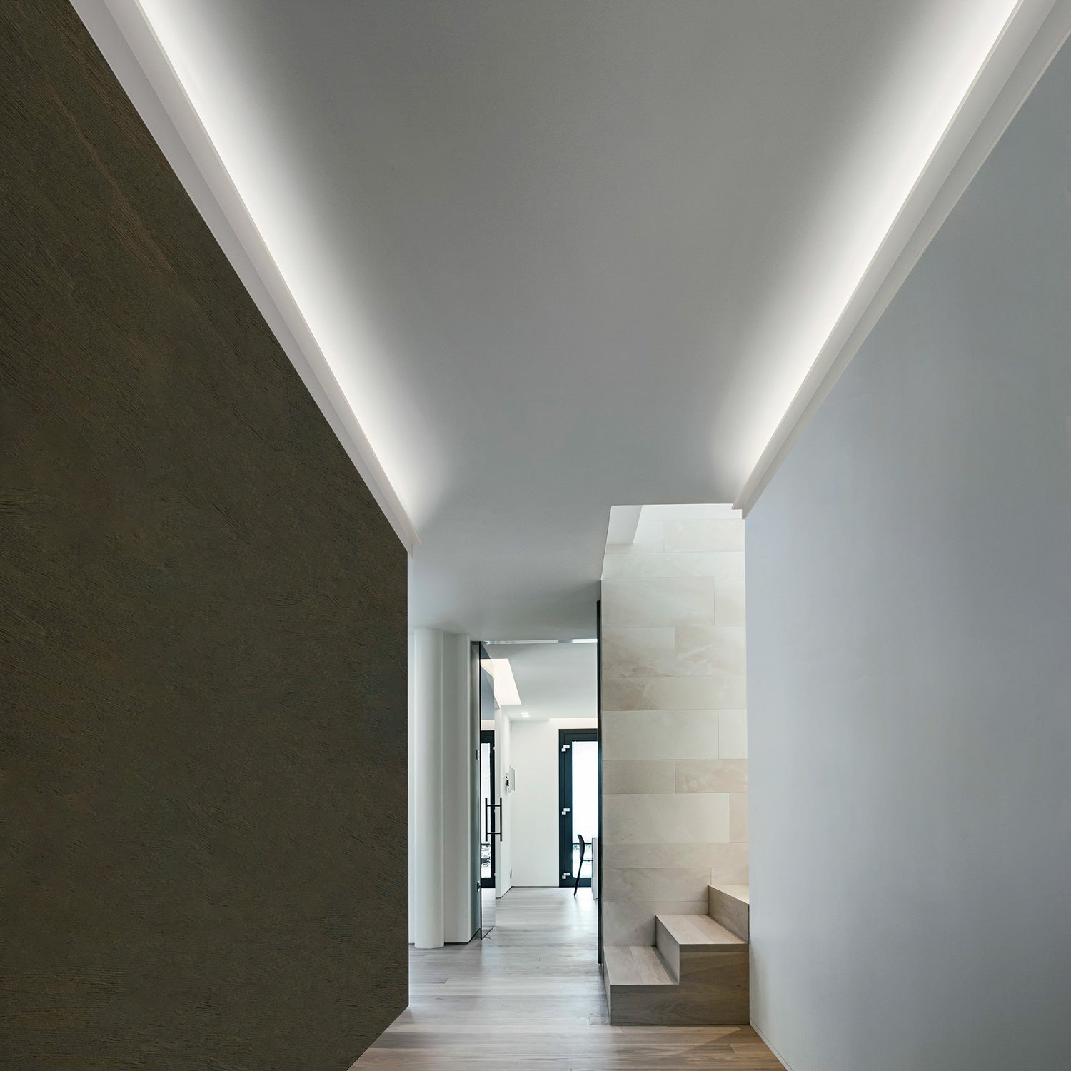Moulure Flame 2m pour Ruban LED | Éclairage Décoratif Indirect | Installation Facile, Blanc, PS - 3