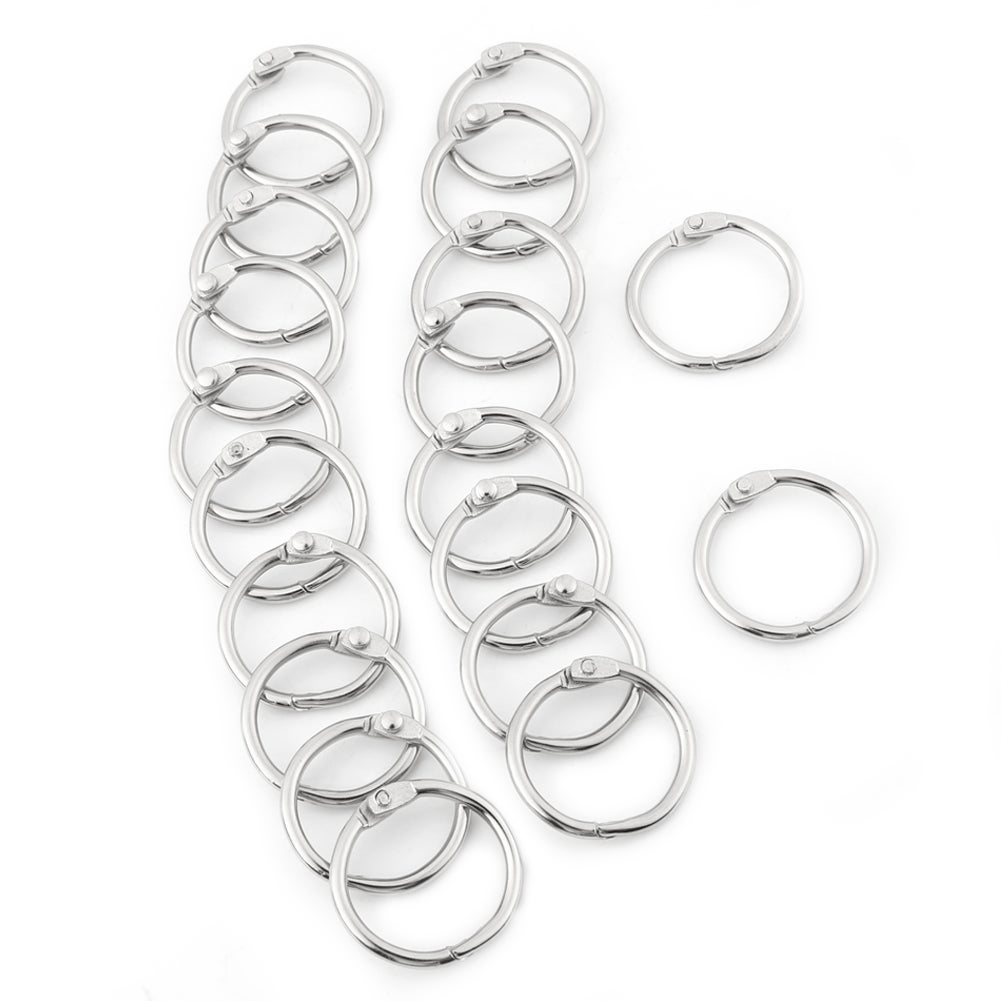 Lot De 25 Anneaux Classeurs Métal 30 Mm – Anneaux Mobile Ouvrables, Porte-Clés, Scrapbooking, Reliure Feuillets Mobiles, Argenté