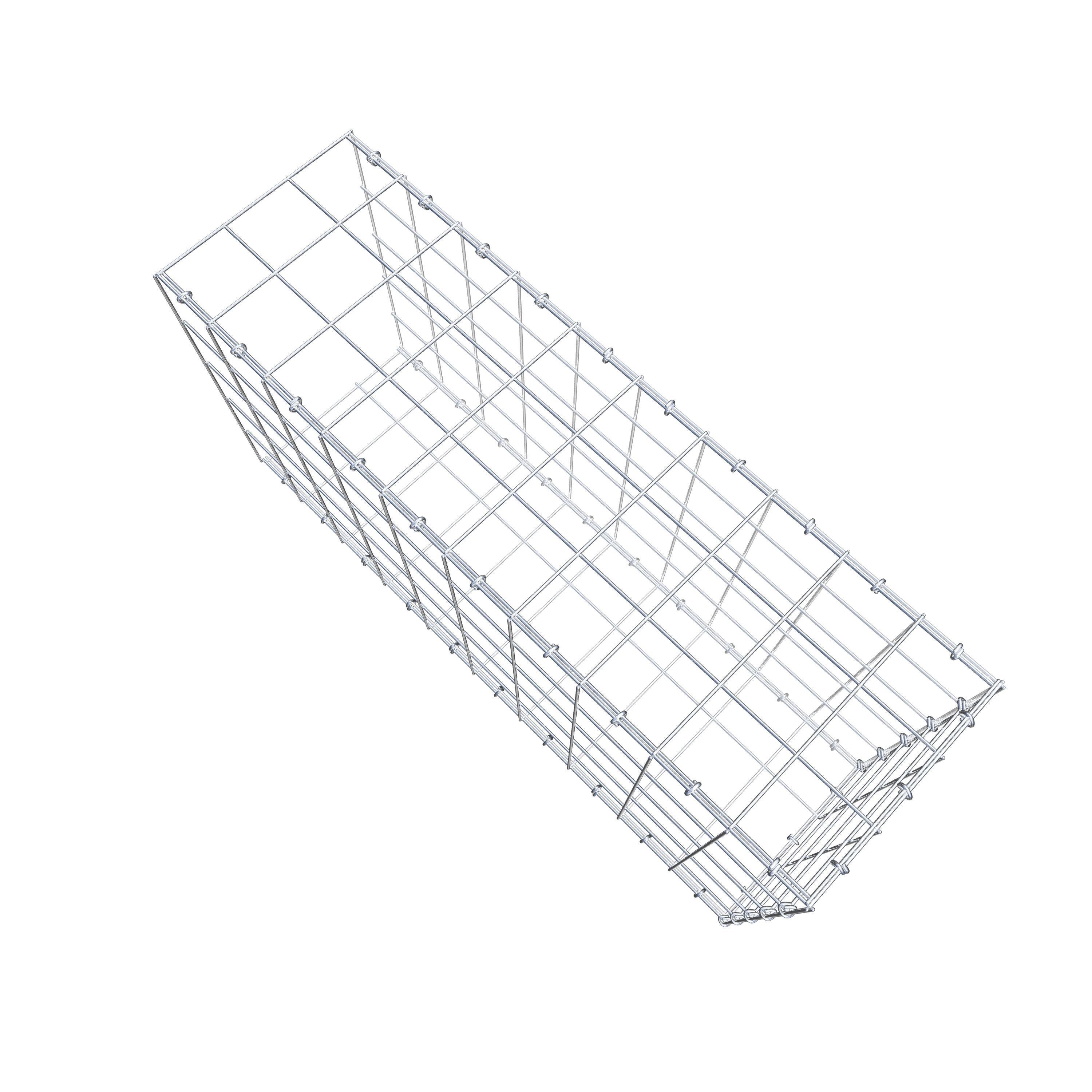 Gavión para alargar en acero galvanizado 100x50x30cm (LxAxP), malla 10 x 10cm, Anillo en C, sin rejilla frontal - 8