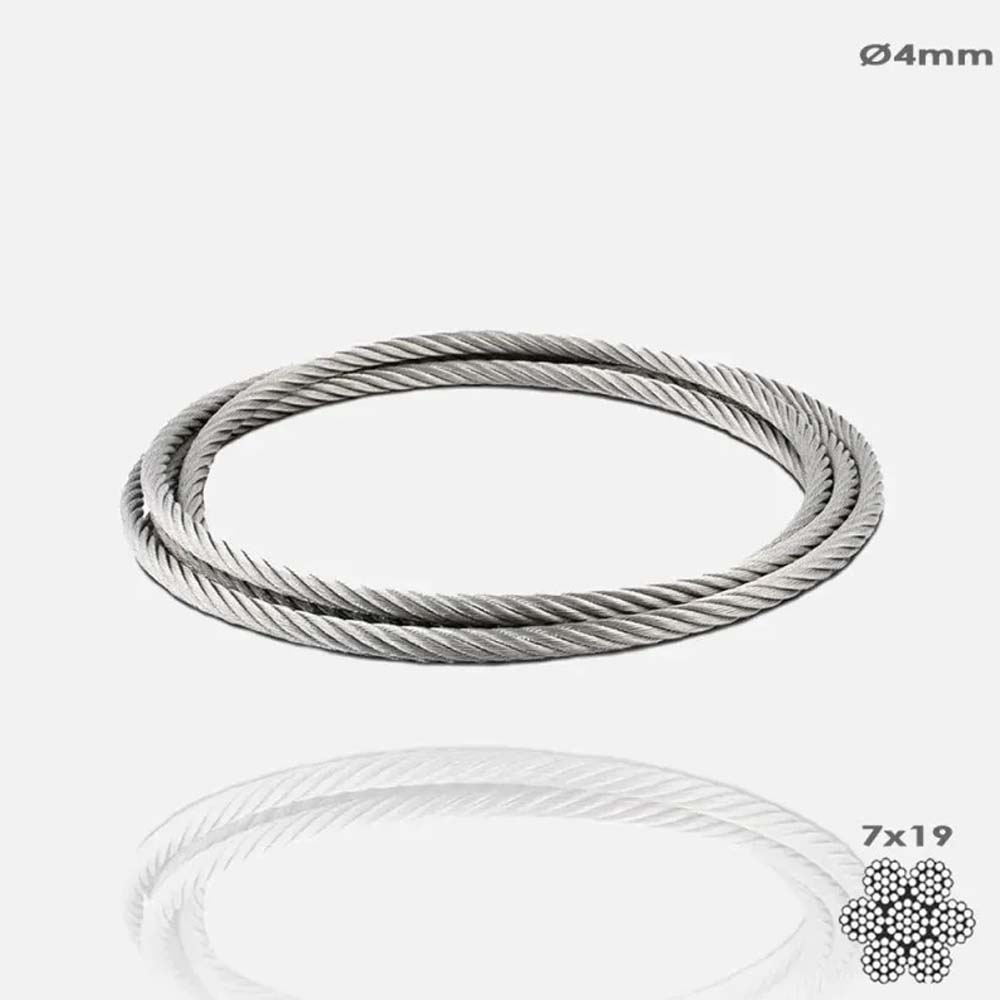 Rouleau 100 M Câble Inox 316 6 Mm 7x19 (133 Fils) – A4 – 1,99 €/m – FP INOX