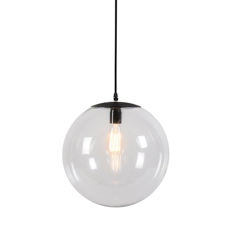 Qazqa nowoczesny lampa wisząca z kloszem (1 punkt) - Pallon - przezroczysty, max. 60w, kompatybilny z żarówką LED, e27, 35cm
