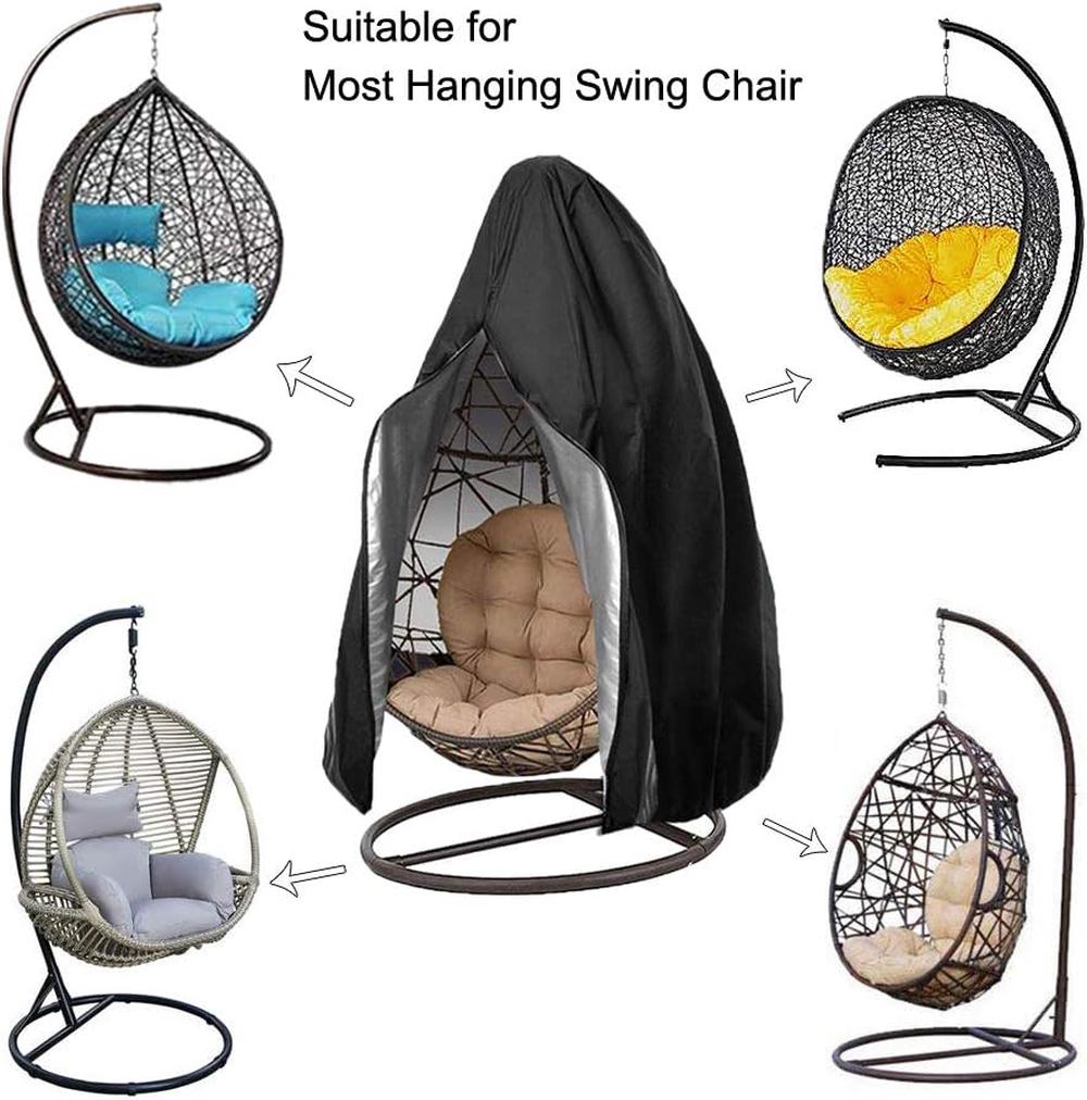 Housse de chaise suspendue pour patio Housse de chaise pivotante imperméable pour balançoire - 5