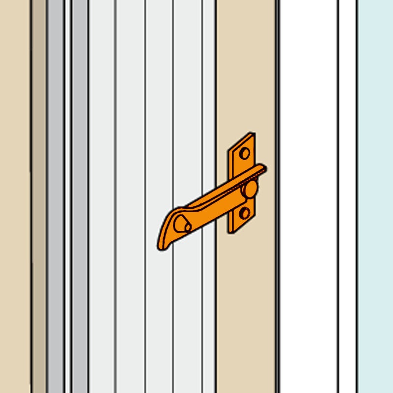 Arrêt de St Brieuc, avec Butée, Longueur 90 mm, Droite, pour Volet Battant et Persienne, Torbel - 3