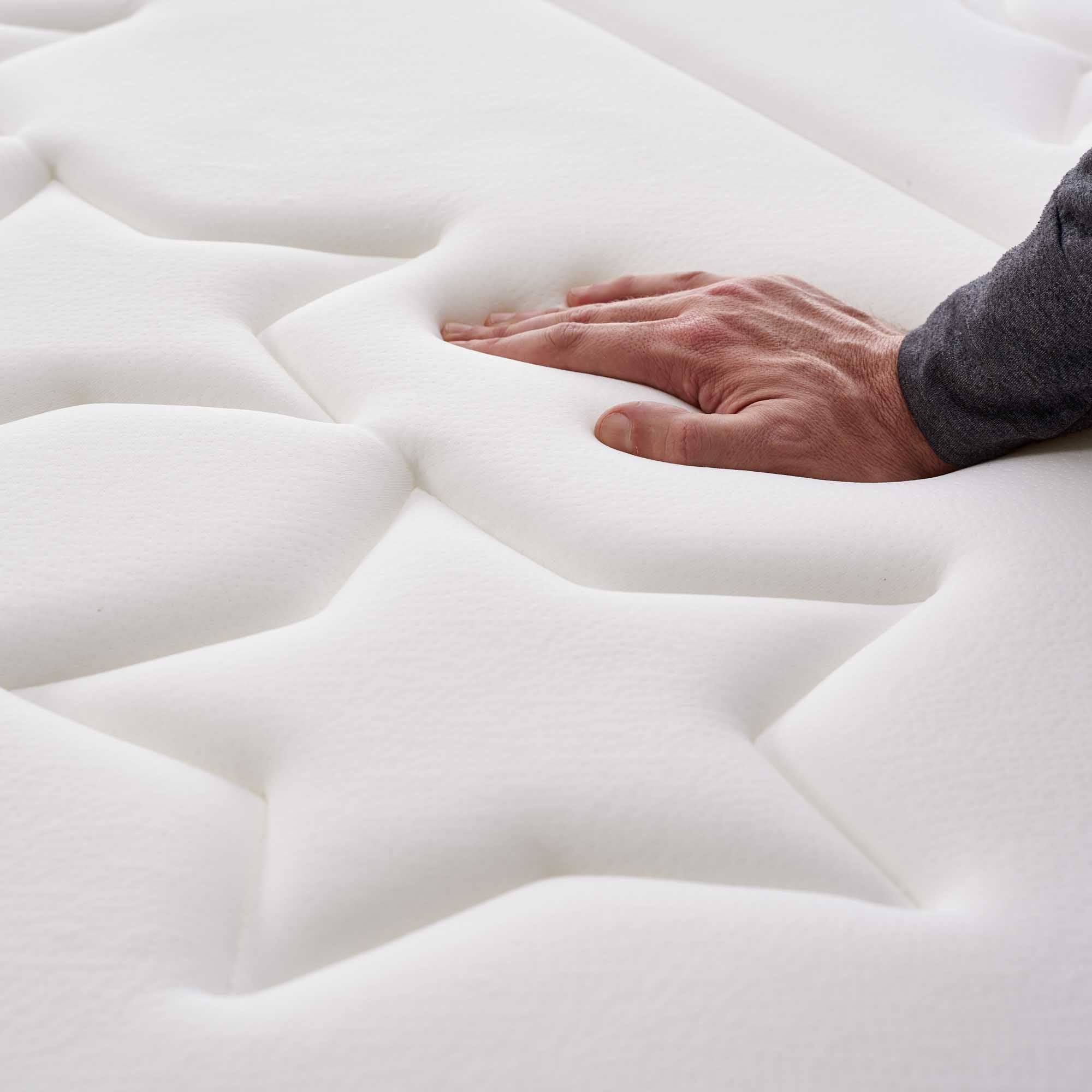 Matelas Privilege 140x190 cm - Multicouches HR + Blue Latex - Épais 26 cm - Mousse à Mémoire de forme - 7 Zones - Reversible - Haut de gamme - 5
