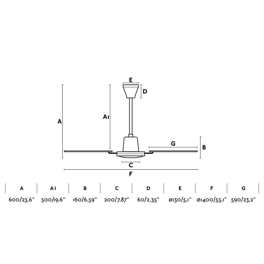 Ventilateur de plafond classique 140 cm rouille faro MALVINAS 33111 - 9