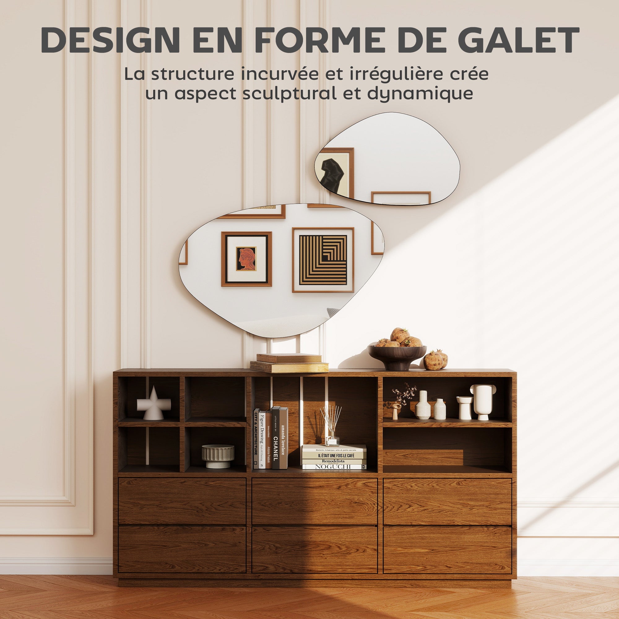 Lot de 2 miroirs muraux verre HOMCOM - 4