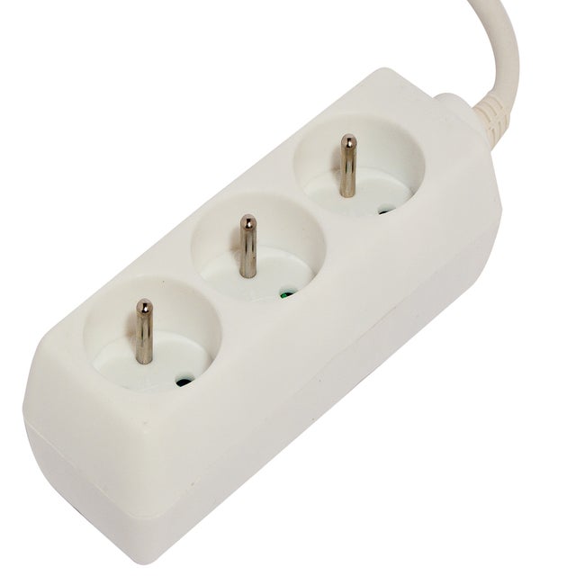 Bloc multiprise 3x16A - 5m - blanc - Chacon