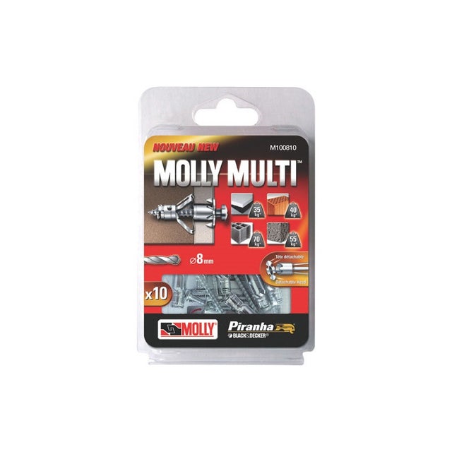 CHEVILLES MOLLY MULTI 4X37+VIS BL10 MOLLY - M100810