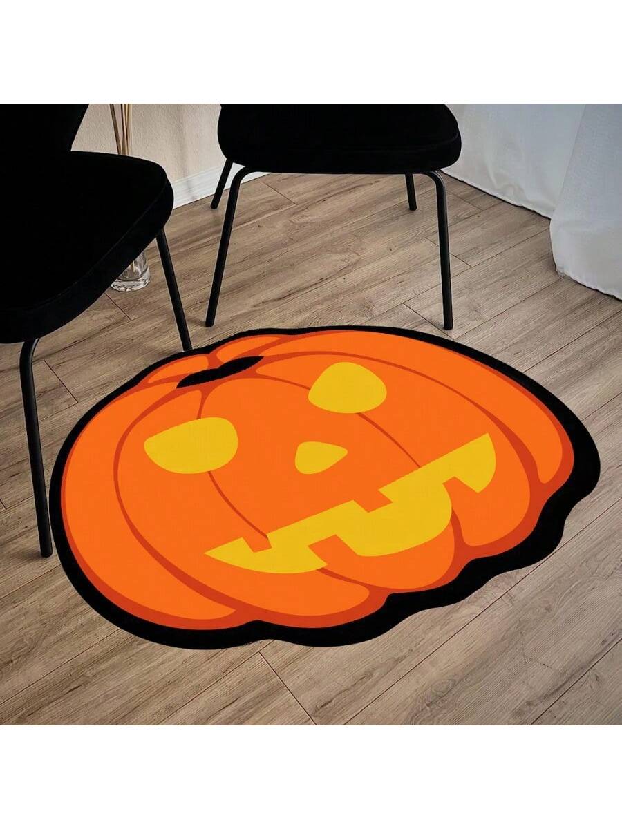 Bonnet De Bain Halloween Motif Citrouille – Élastique, Antidérapant, Imperméable – Adultes Cheveux Longs