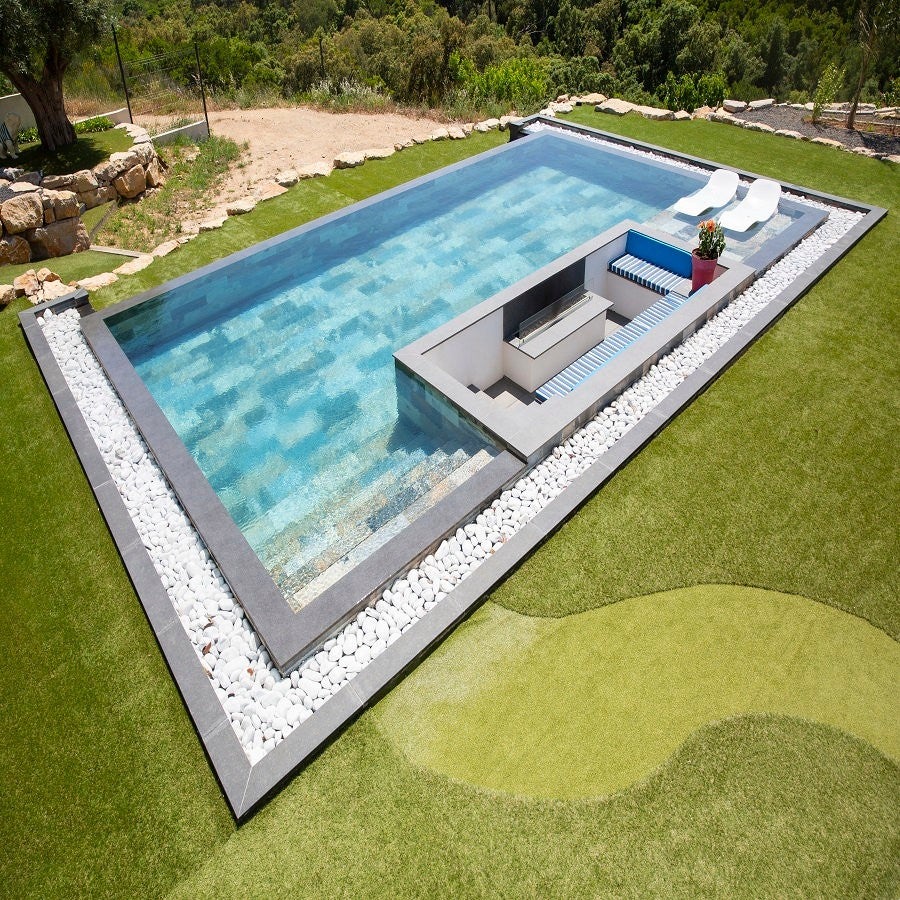 Carrelage Piscine Bali 30x60 Cm Effet Pierre De Bali - 6