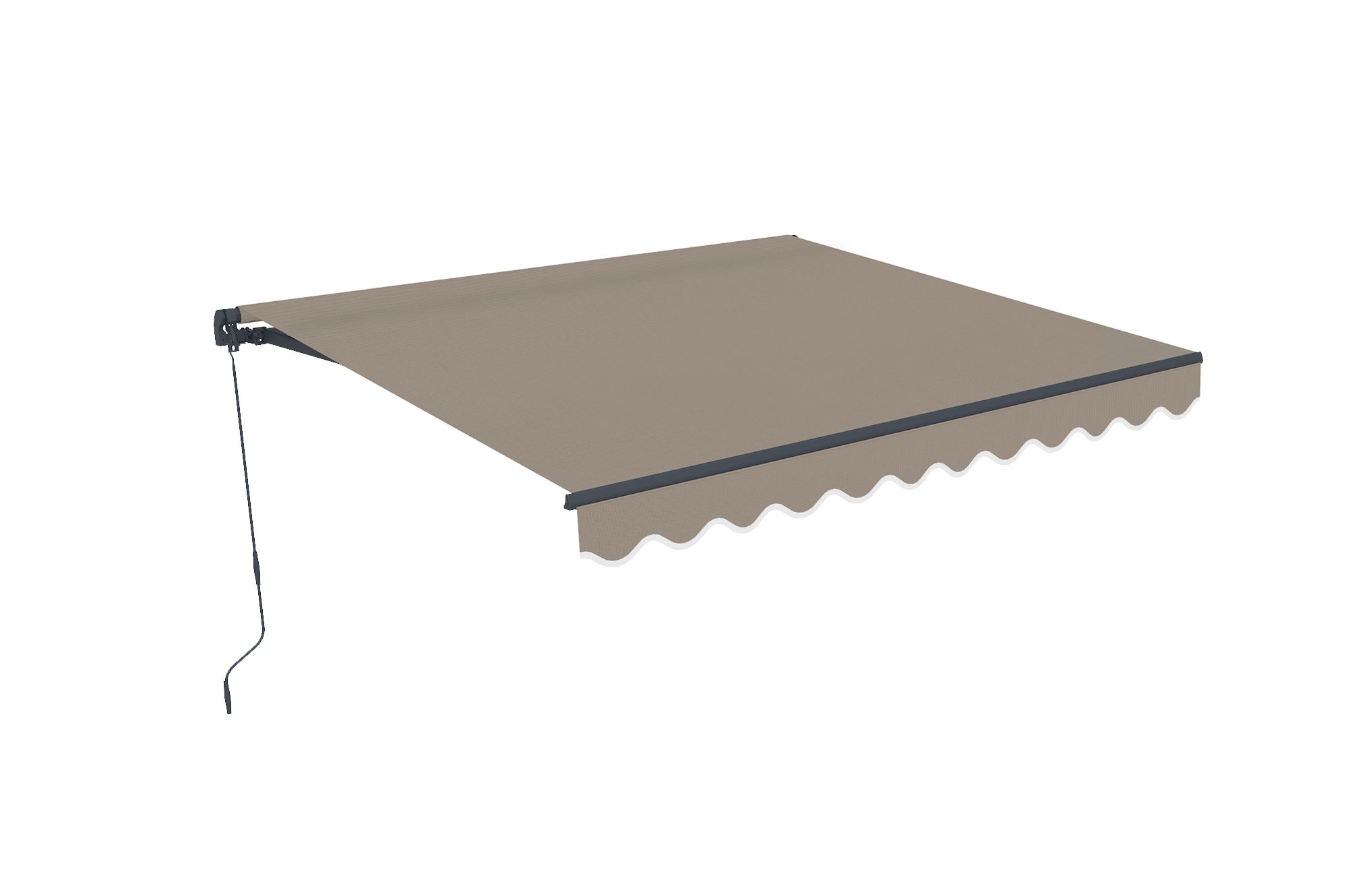 Store banne monobloc VECCHIO 3m x 2,5m - Toile premium 320g/m2 Taupe - 9