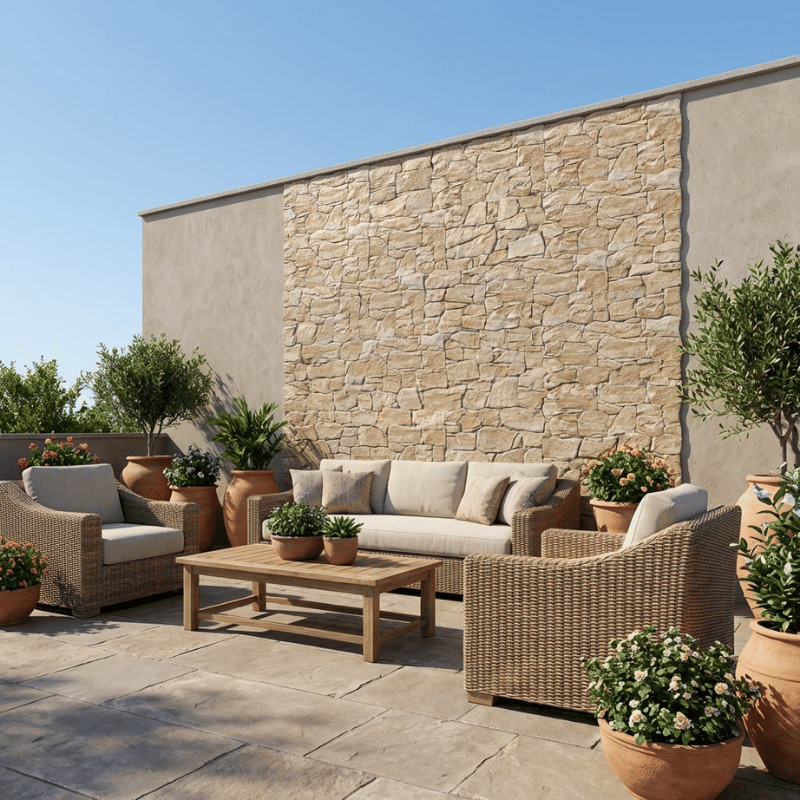 Carrelage Parement Teide Beige 33.3x65cm Effet Pierre - 3