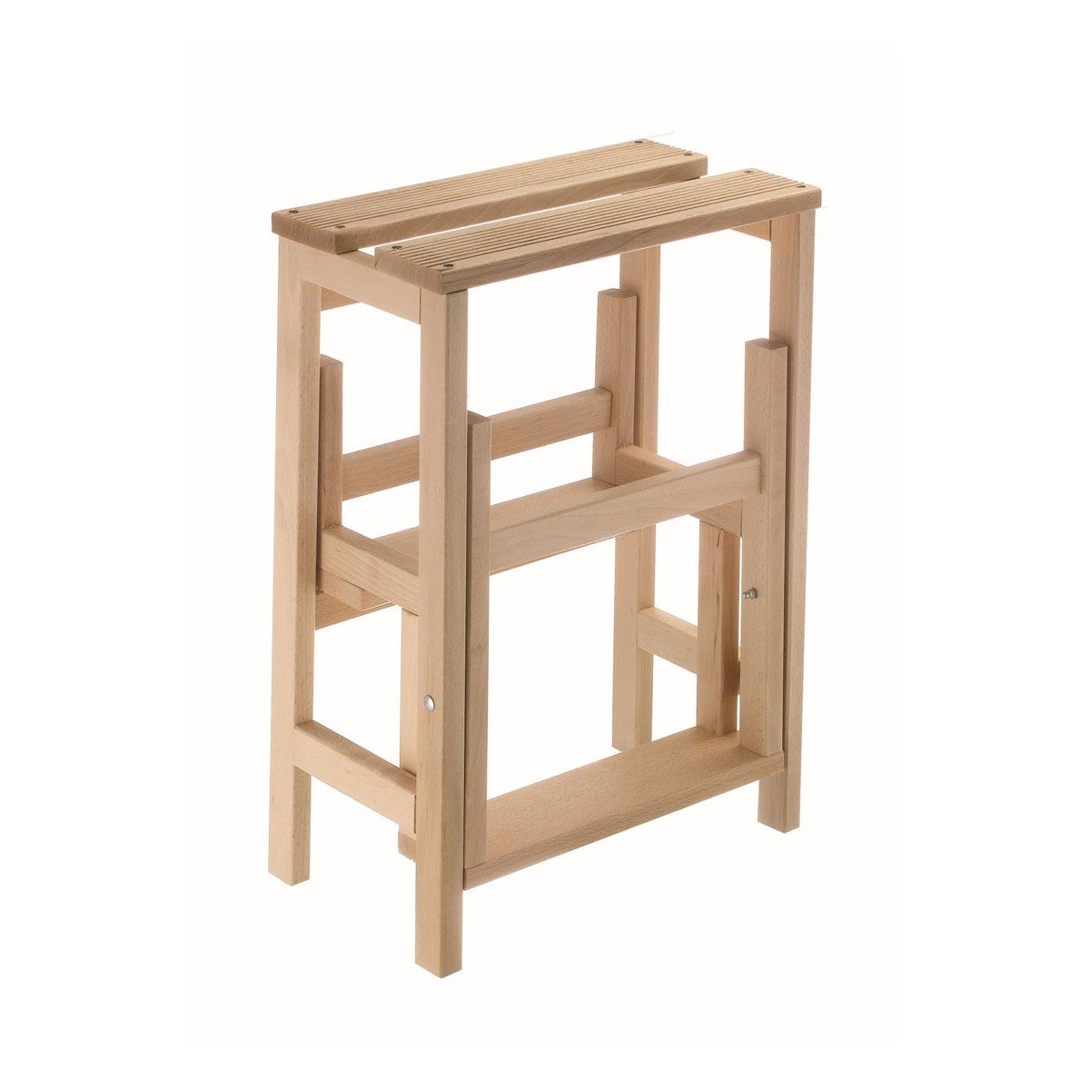 Sgabello Scala In Legno Di Abete A 2 Gradini A Ribalta, Scaletta Pieghevole Salvaspazio Per Bagno E Libreria, Scaletta Portavasi Multiuso Mens | Leroy Merlin