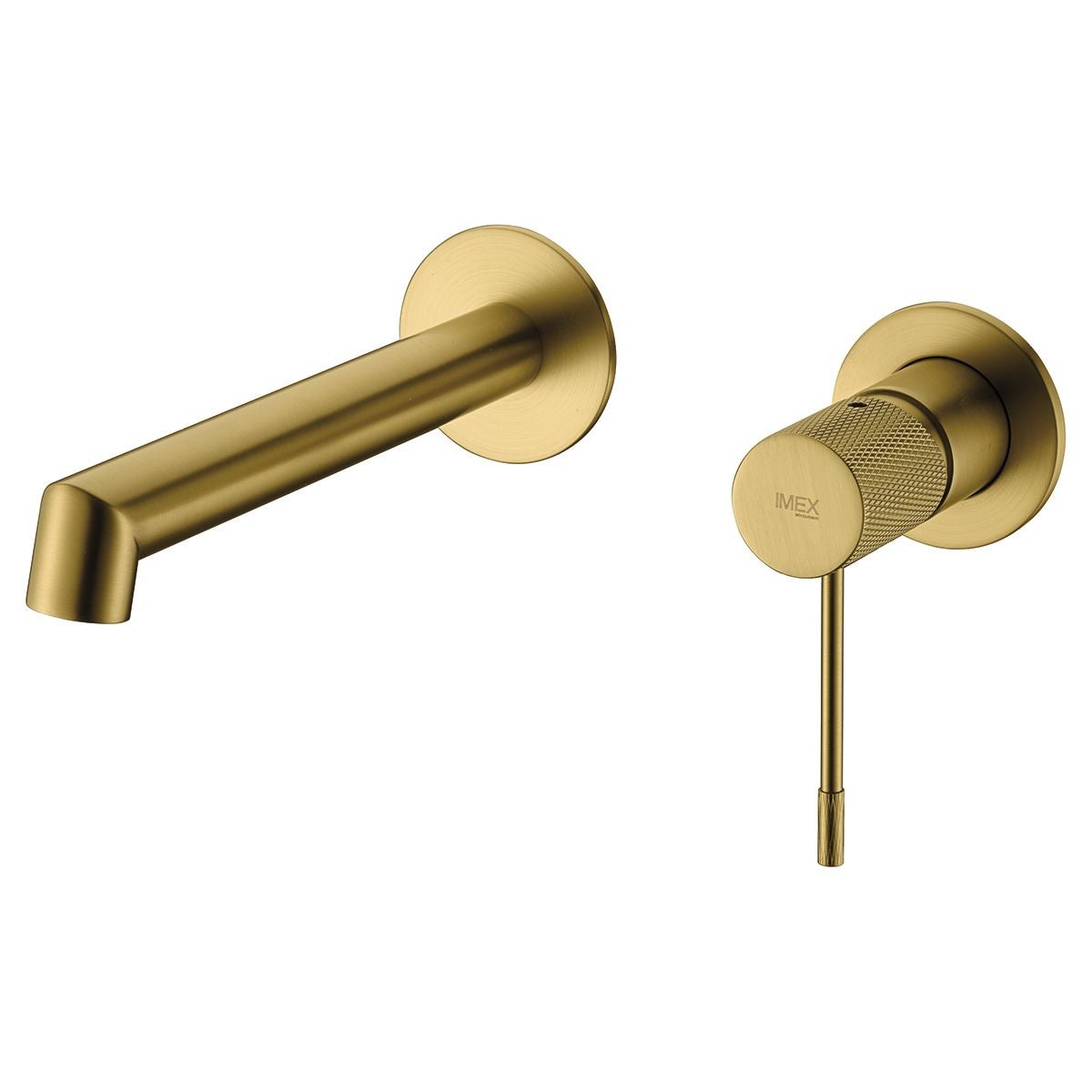 Torneira de Lavatório Embutida com Monocomando | Modelo LINE | Bica Universal | Cor Ouro Acabamento em Ouro Escovado [ IMEX® ] - 2