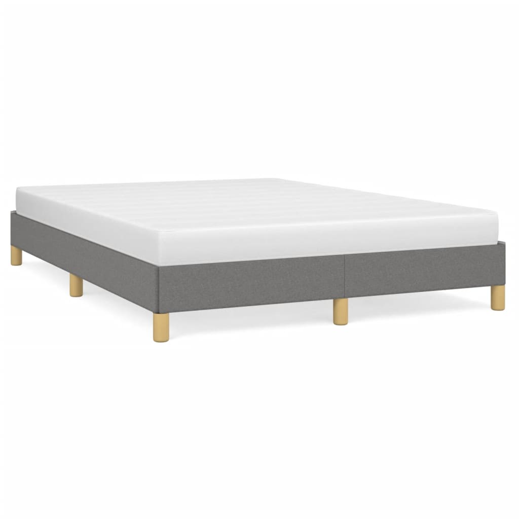 Cadre de lit sans matelas gris foncé 160 x 200 cm tissu - 2