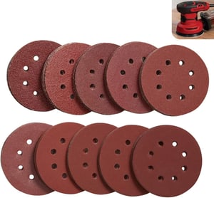 100 Dischi Abrasivi Per Umido E Secco Da 125 Mm, Carta Vetrata Con Gancio E Passante A 8 Fori Da 5 Pollici~p142896618 - Foto 2